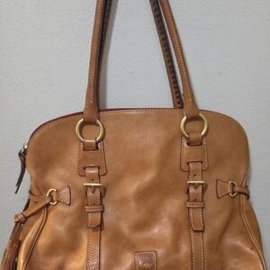 Dooney & Bourke Florentine Domed Buckle Leather Satchel